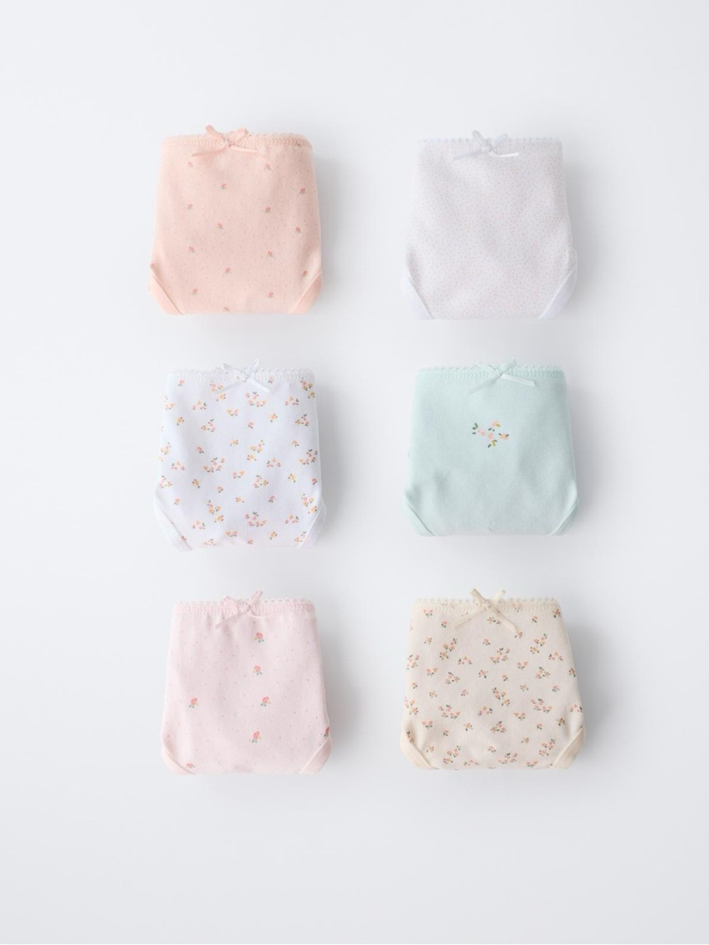 ZARA SIX-PACK OF FLORAL UNDERWEAR